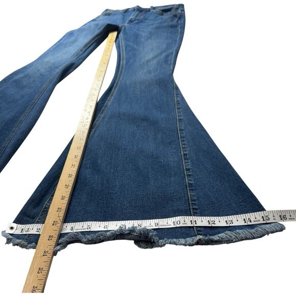 Rock & Roll Insert Bell Bottom High Rise Jeans 28x34 70s Flare Coastal Cowgirl - Picture 7 of 16